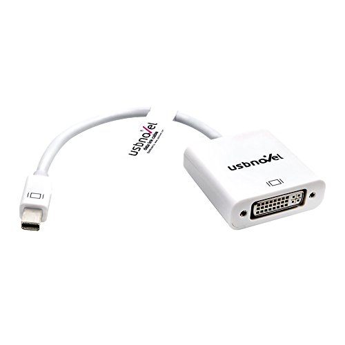 USBNOVEL Mini DisplayPort (Mini DP) to DVI Male to Female Adapter Cable for Macbook in White