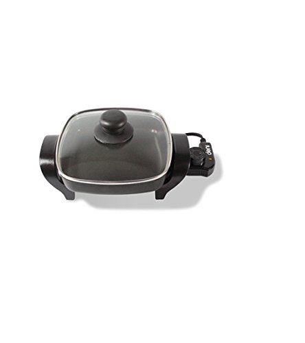 Deni Non-Stick 8 x 8 Electric Skillet with Glass Lid