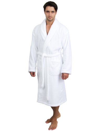 TowelSelections Men's Plush Bathrobe Shawl Collar Spa Robe Made in Turkey