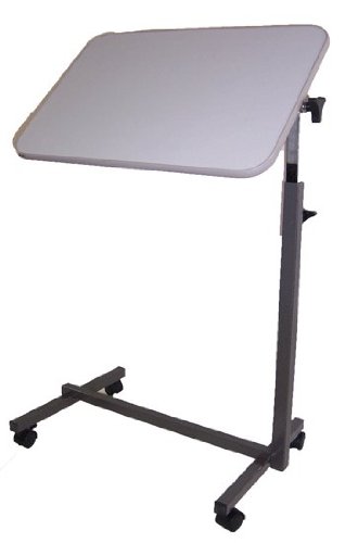 MedMobile Tilt Top Hospital Overbed/Over Bed Top Table Computer Laptop Table