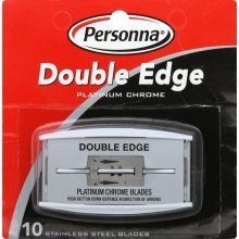 Personna Platinum Stainless Steel Double Edge Razor Blades 10 Blades Per Package