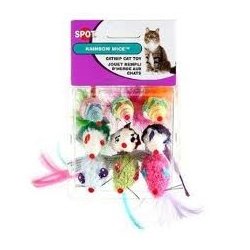 Ethical Pet Products Catnip Rainbow Mice Spot Nips Rainbow Mice 9Pk Scratchers and Toys