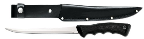 Rada Cutlery R200 Fillet Knife with Leather Scabbard and Rubber Handle