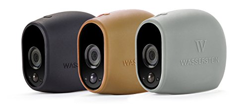 Brown/Grey/Black Silicone Skins for Arlo Smart Security - 100% Wire-Free Cameras by Wasserstein