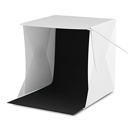 Amzdeal® Portable Foldable Photography Studio Light Box Kit with Super bright LED Light: Mini Led Studio Light Tent (White, Black, Blue & Green Blackgrounds)