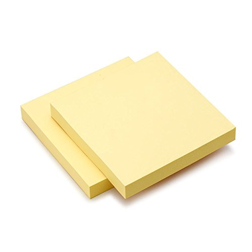 Sticky Notes, Yellow, 3 in x 3 in, 76 x 76 mm, 10 Pads/Pack, 100 Sheets/Pad