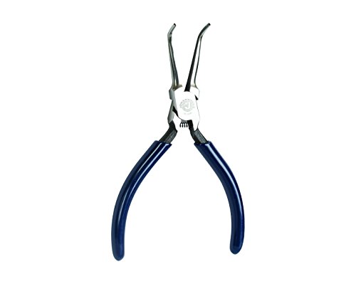 Jonard JIC-3385 Curved Needle Nose Plier with Dark Blue Plastic Handle, 5-1/2 Length