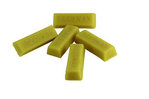 Yellow Brick Road 100% Organic Hand Poured Beeswax - ~1oz Each - Premium Quality, Cosmetic Grade, Triple Filtered Bees Wax (5 or 6 Bars; Additional Bar May Be Included )