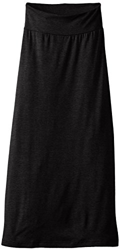 Amy Byer Big Girls' Solid Maxi Skirt, Black, Medium