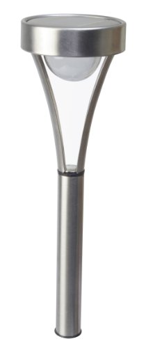 Moonrays 91755 Alena Solar Powered Stainless Steel Path Light, Brushed Finish, 4-Pack