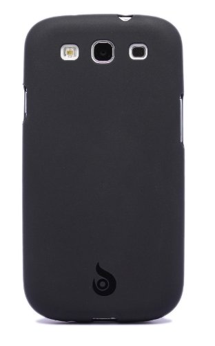 Diztronic Matte Back Black Flexible TPU Case and Screen Protector for Samsung Galaxy S III