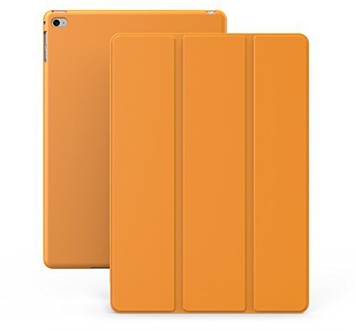 iPad Air 2 Case (iPad 6) - KHOMO DUAL Super Slim Cover with Rubberized back and Smart Feature (Built-in magnet for sleep / wake feature) For Apple iPad Air 2 Tablet (Orange)