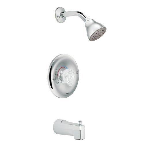 Moen 2353 Posi-Temp Pressure Balanced Tub and Shower Trim with 2.5 GPM Shower He,