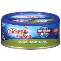 Chicken Of The Sea Solid Light Tuna No Drain Tuna, 4 Ounce