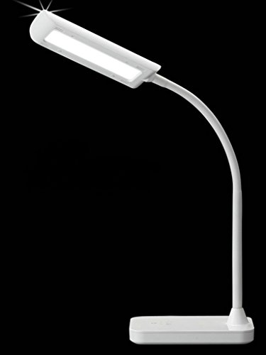 JEBSENS - Z3 Dimmable Eye-Care LED Desk Lamp (7W, Flexible Neck, 7-Level Dimmer, Touch Controller, No Flickering, No Ghosting) - Day Light White