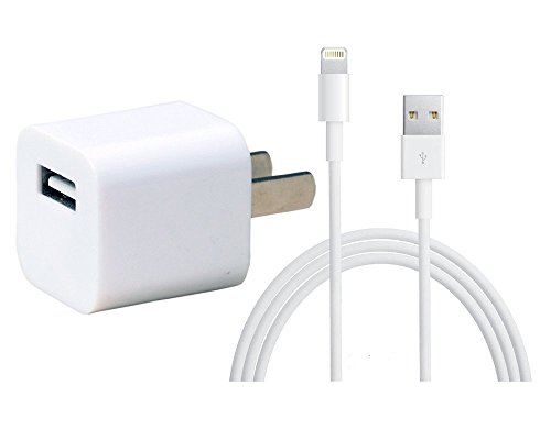 MobileZoneInfo Apple iPhone Lightning to USB Charging Cable 1 Meter and 2Amp USB Plug for Apple iPhone 5,5S,5C,6,6S,6 Plus