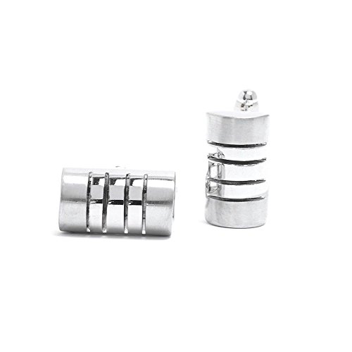 Mens Modern Silver Shiny Cufflinks Made for French Cuff Shirts Brand New #83