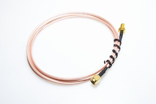SMAKN RP-SMA Male to RP-SMA Female Nut Bulkhead Crimp Rg316 Coax Cable Jumper Pigtail -1.5m