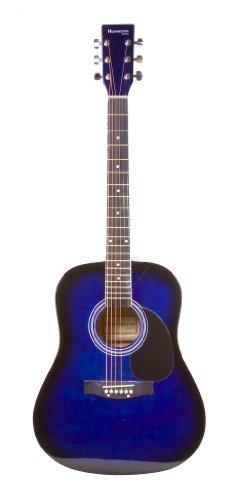 Full Size Dreadnought BLUE Acoustic Guitar with Free Carrying Bag and Accessories & DirectlyCheap(TM) Translucent Blue Medium Guitar Pick 41-Pro-Pack