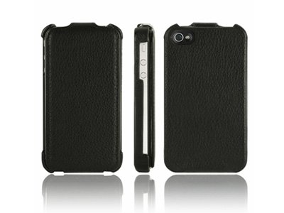 Protective Case for iPhone 4/4S Lichi Pattern Leather Series - Black IP-4003