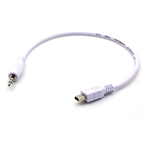 VONOTO 3.5mm to Mini B 3.5mm Female Stereo Plug to Mini-B Mini USB male adapter cable for Audio MP3 MP4 Music Speaker Smartphone