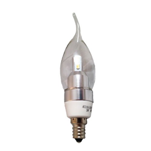 Wholesale LED Phoenix LED Candelabra E12 base Warm White Light Silver Color and Flame Glass