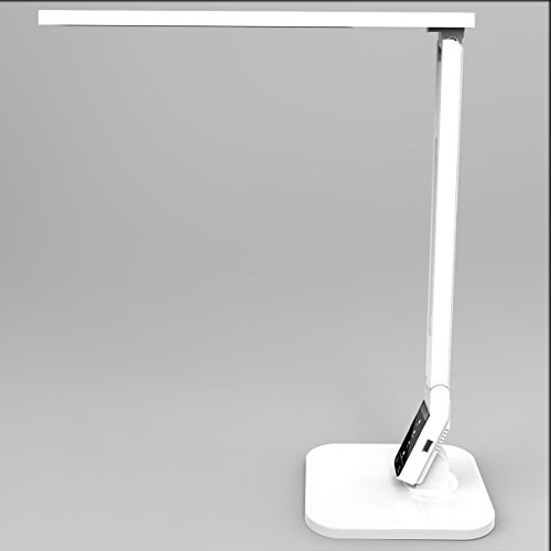 Lampat Dimmable LED Desk Lamp, 4 Lighting Modes (Reading/studying/relaxation/bedtime), 5-level Dimmer, Touch-sensitive Control Panel, 1-hour Auto Timer, 5v/1a USB Charging Port