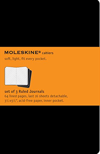 MOLESKINE RULED CAHIER - BLACK COVER (3 SET)