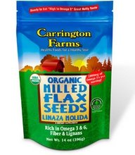 Carrington Farms Organic Milled Flax Seed, 14 Ounce -- 6 per case.