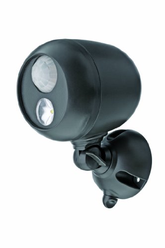 Mr. Beams MB360 Wireless Weatherproof Battery Operated 140 Lumens LED Spotlight with Motion Sensor and Photocell, Dark Brown
