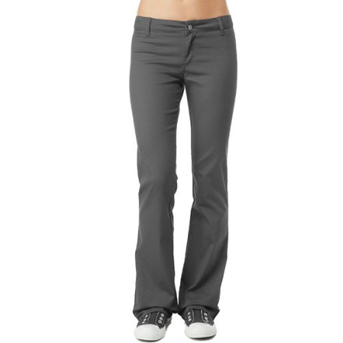 Dickies Girl Straight Leg Girls Pant With Two Back Welt Pockets Charcoal