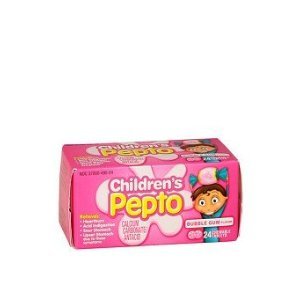 Pepto-Bismol Childrens Pepto Bubble Gum - 24 Chewable Tablets, 2 Pack