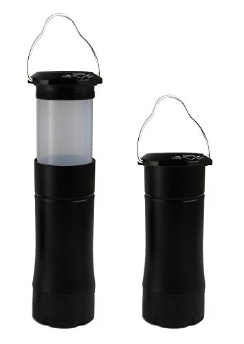 ADX FL-01-BLK 3-in-1 Aluminum Handheld Flantern (Flashlight and Lantern) with OSRAM LED, Black