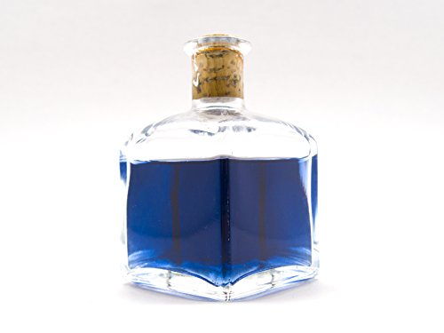 Aquatic Arts ZBPS1 Square Shape Decorative Glass Potion Bottle, Blue