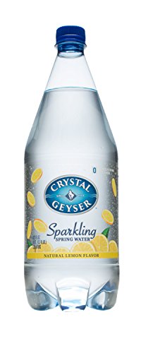 Crystal Geyser Sparkling Spring Water, Lemon, 1.25 Liter (Pack of 12)