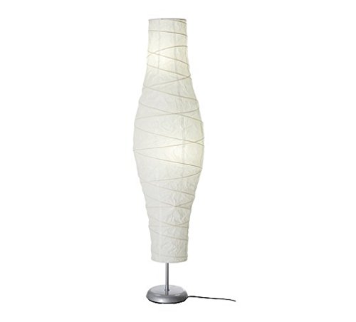 Ikea 603.010.38 Silver-Color/White Dudero Floor Lamp and 2 LIGHT BULBS E12 3.5W 200 Lumen