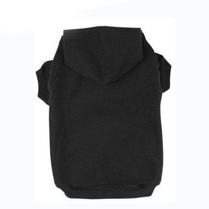 BingPet Blank Basic Cotton/Polyester Pet Dog Sweatshirt Hoodie BA1002 , Black Large