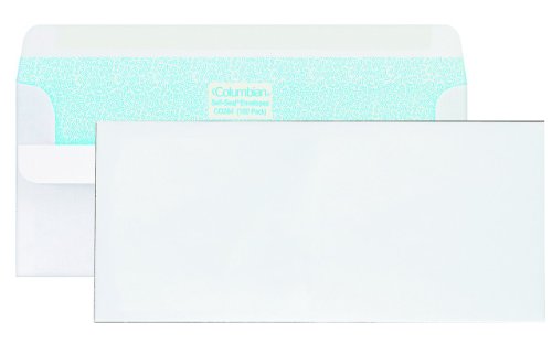 Columbian CO296 (#10) 4-1/8x9-1/2-Inch Self-Seal Security Tinted White Envelopes, 500 Count