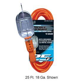 US Wire TL525 16/3 25-Foot SJTW Orange Trouble Light with Metal Cage