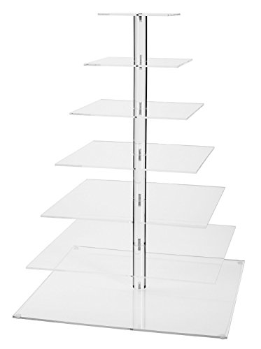 Large 7 Tier Wedding Party Cupcake Tower Stand-Cake and Dessert Tower - 18 Inches Cake Stand (7S) (Large)