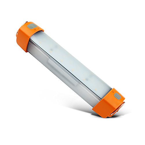 Camping Lantern, Lumin Tecko 5 Modes LED Light Flashlight, Portable Rechargeable Waterproof Lantern for Out Door Camping, Hiking, Emergencies (Orange)
