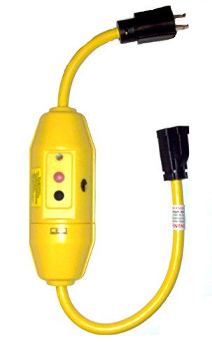 CEP Construction Electrical Products 1242G2 2-Feet 12-Gauge Yellow In-Line GFCI