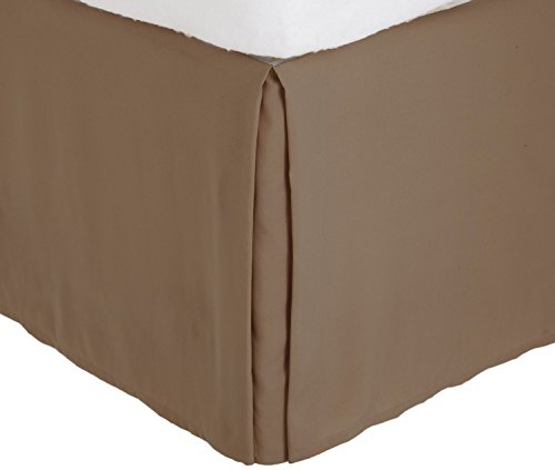 Fancy Collection King Size Easy Care Tailored Microfiber 14-inch Bed Skirt Solid Taupe