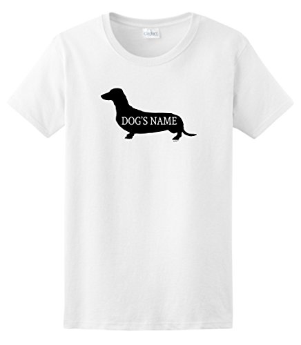 Personalized Dachshund Gift Add Dog's Name Custom Ladies T-Shirt