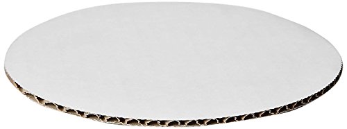 W PACKAGING WPCC08 Round Cake Pad, C-Flute, Non Grease Proof, Corrugated Paper Board, 8, White (Pack of 100)