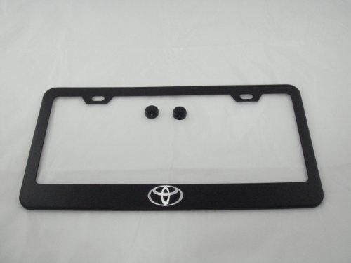 Toyota Black License Plate Frame with Cap
