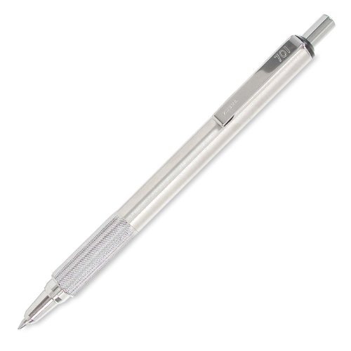 Zebra Pen Corporation : Ballpoint Pen,Retractable,Stainless Steel,.7mm,Black -:- Sold as 2 Packs of - 1 - / - Total of 2 Each