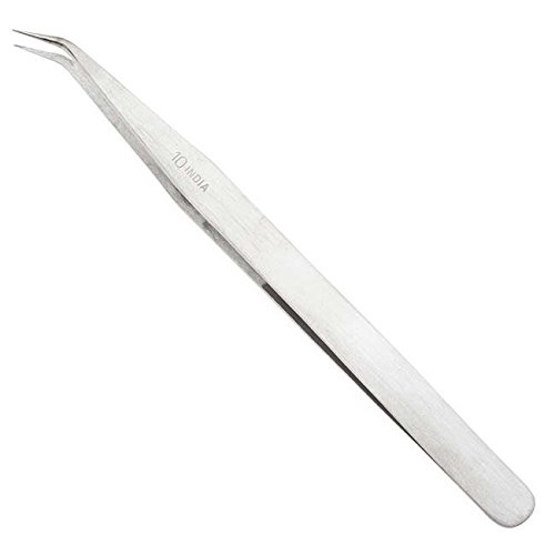 Bent Fine Point Tweezers For Bead And Pearl Knotting