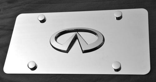 Infiniti 3D logo Stainless Steel License Plate