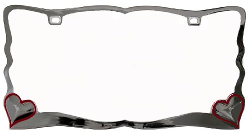 Custom Accessories 92761 Chrome Heart License Plate Frame